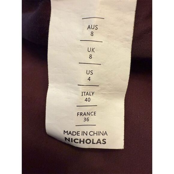 NICHOLAS Silvina Wrap Gown Size 4 Purple Snakeskin Satin Silk Formal Dress - Picture 9 of 11